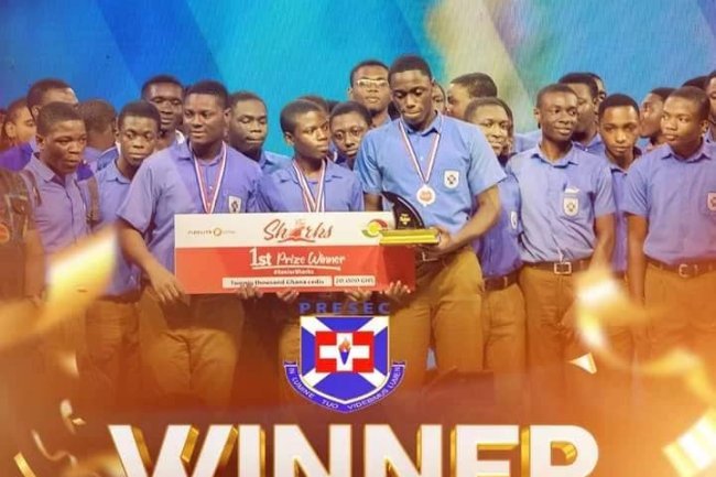 Presec Legon school defeats Adisco win season 6 sharks quiz contest receives GHC 20000