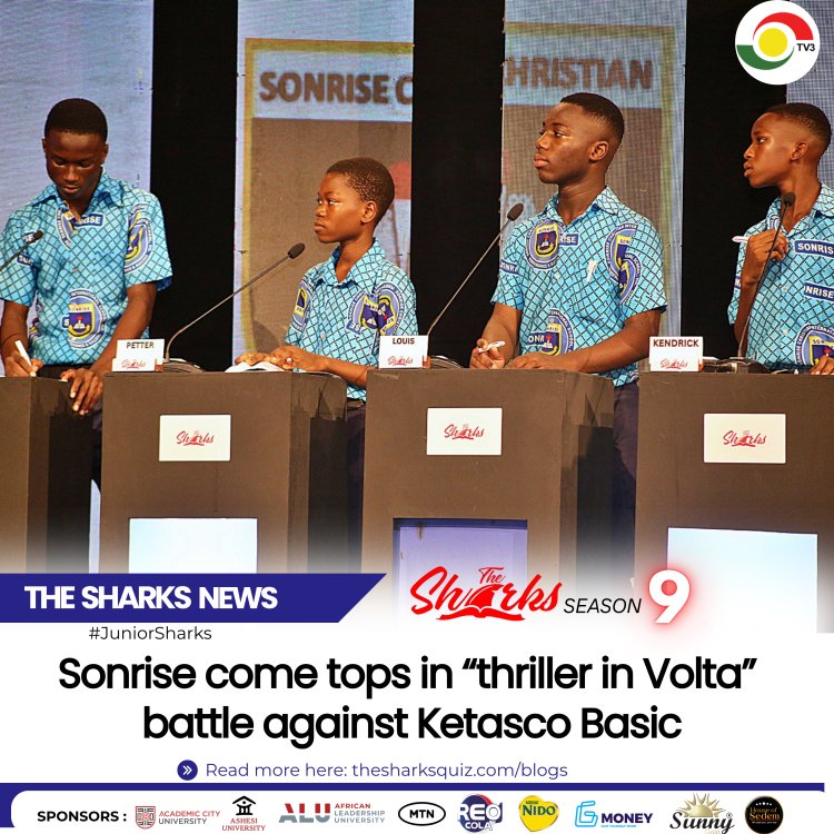 Junior Sharks 9- Sonrise come tops in “thriller in Volta” battle against Ketasco Basic