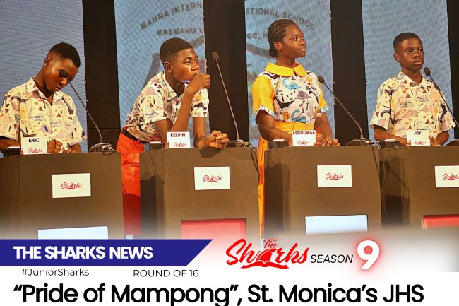 Junior Sharks 9 R16- “Pride of Mampong”, St. Monica’s JHS humbled by Manna Int