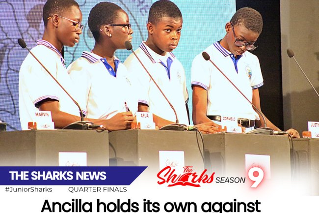 Junior Sharks 9 quarterfinals - Ancilla holds its own against Ghana Christian High International.