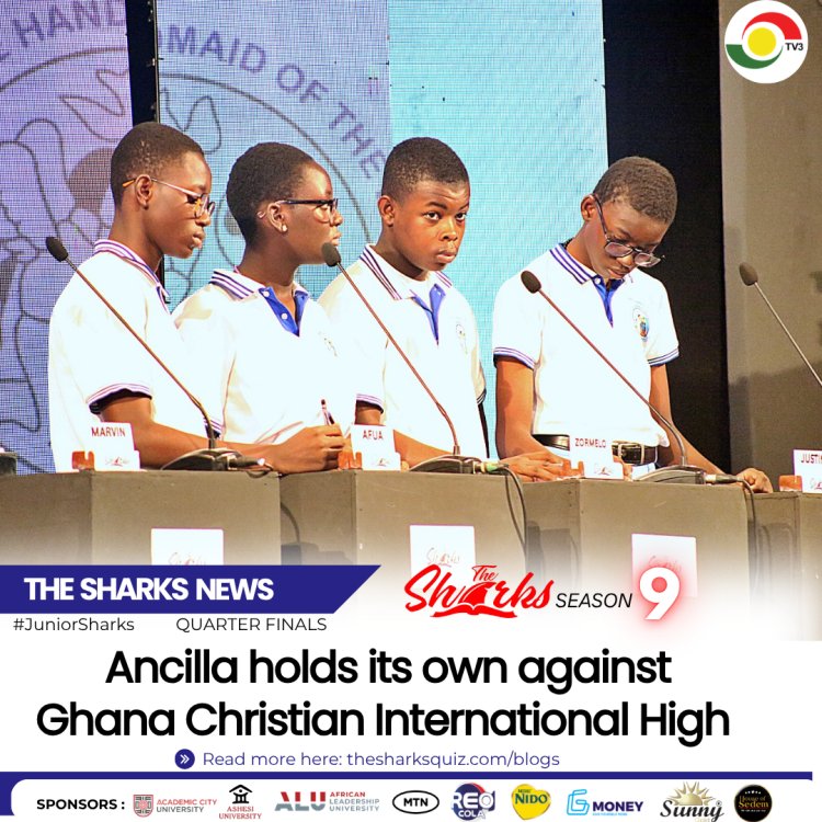 Junior Sharks 9 quarterfinals - Ancilla holds its own against Ghana Christian High International.