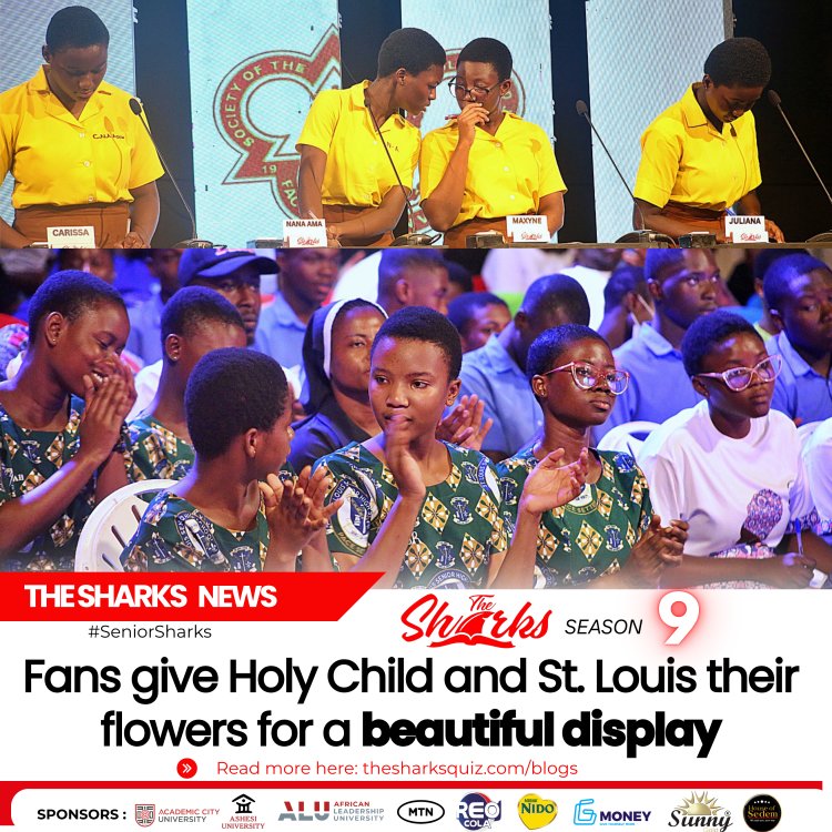 Senior Sharks 9- Fans give Holy Child and St. Louis their flowers for a beautiful display