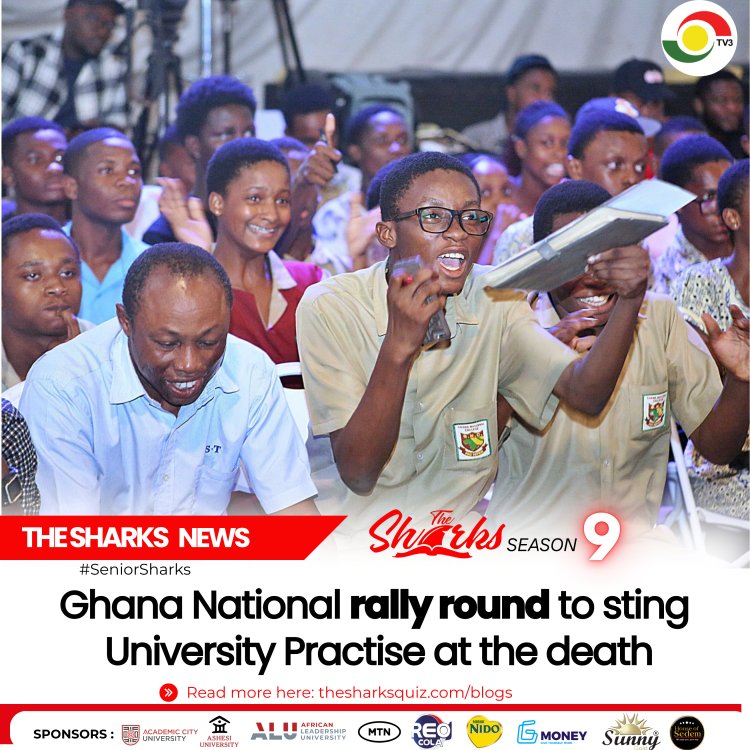 Senior Sharks 9- Ghana National rally round to sting University Practise at the death