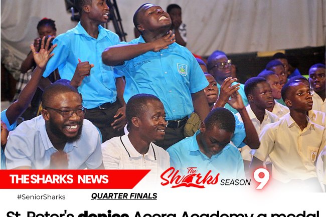Senior Sharks 9 quarterfinals- St. Peter's denies Accra Academy a medal